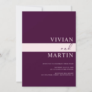 Elegant Royal Crimson Wedding All-in-One QR Kaart