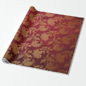 Elegant royal damask floral cadeaupapier (Uitgerold)