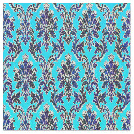 Elegant Royal Damask op Turquoise Fabric Stof
