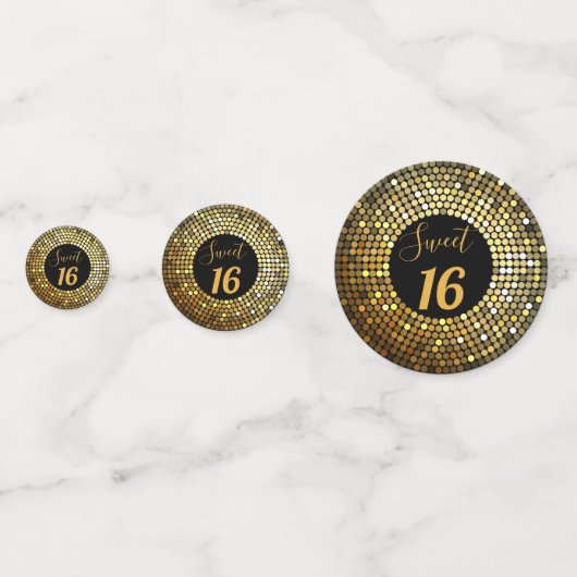 Elegant Royal Disco-ontwerp Confetti (Achterkanten)