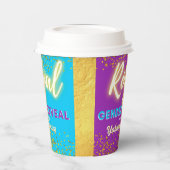 Elegant Royal Gender onthullen Paarse & Blauw Papieren Bekers (Links)