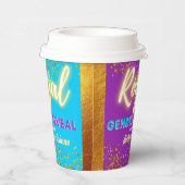 Elegant Royal Gender onthullen Paarse & Blauw Papieren Bekers (Rechts)