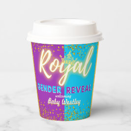 Elegant Royal Gender onthullen Paarse & Blauw Papieren Bekers