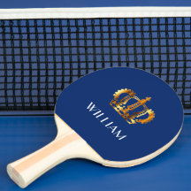 Elegant Royal Gold Crown Name Blue