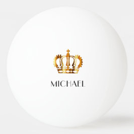 Elegant Royal Gold Crown Name Pingpongbal