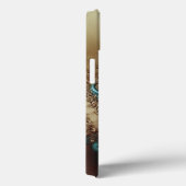 Elegant Royal Gold en Aqua Case-Mate iPhone Case (Achterkant / Rechts)