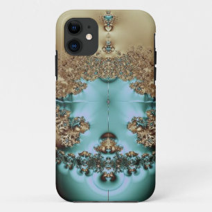 Elegant Royal Gold en Aqua iPhone 11 Hoesje