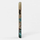 Elegant Royal Gold en Aqua Design Case-Mate iPhone Case (Achterkant/rechts)