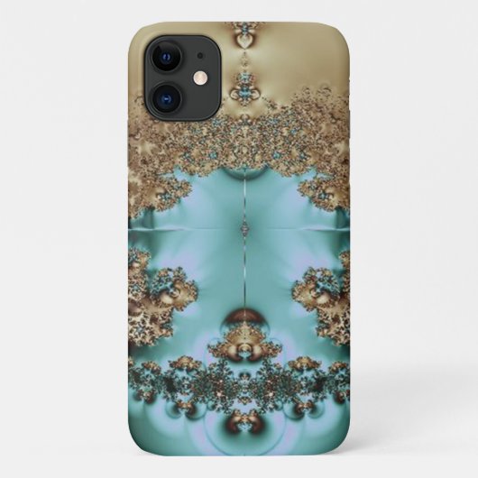 Elegant Royal Gold en Aqua Design Case-Mate iPhone Case (Achterkant)