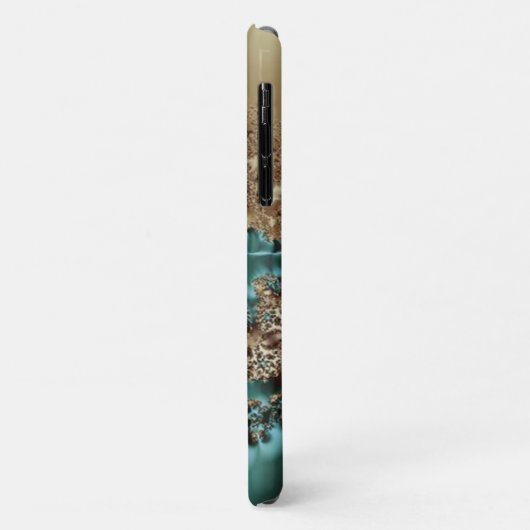 Elegant Royal Gold en Aqua Design Case-Mate iPhone Case (Achterkant/links)