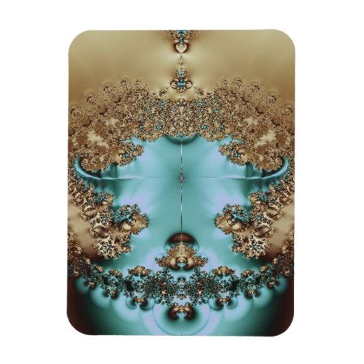 Elegant Royal Gold en Aqua Magneet (Verticaal)