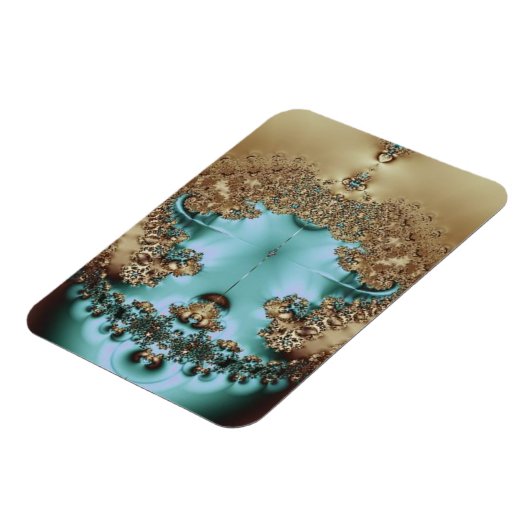 Elegant Royal Gold en Aqua Magneet (Linkerzijde)