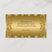 Elegant  Royal Golden Gold Visitekaartje (Achterkant)