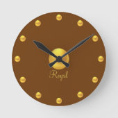 Elegant Royal Golden Stippen Ronde Klok (Voorkant)