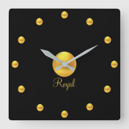 Elegant Royal Golden Vierkante Klok