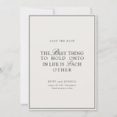 Elegant Royal Ivory & Black Wedding  Save The Date (Voorkant)