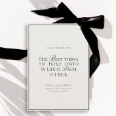 Elegant Royal Ivory & Black Wedding  Save The Date