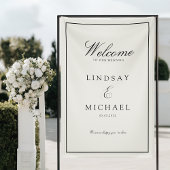 Elegant Royal Ivory & Black Wedding Spandoek