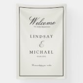 Elegant Royal Ivory & Black Wedding Spandoek (Verticaal)