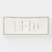 Elegant Royal Ivory Monogram Wedding  Banner (Horizontaal)