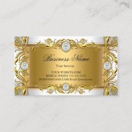 Elegant Royal Jewel Wit Gouden Gouden Blad Visitekaartje