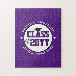 Elegant Royal Paars Class of 2023 Afstuderen Legpuzzel
