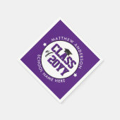 Elegant Royal Paars Class of 2023 Afstuderen Servet (Hoek)