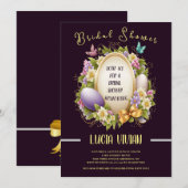 Elegant Royal Paars Easter Style Vrijgezellenfeest Kaart (Voorkant / Achterkant)