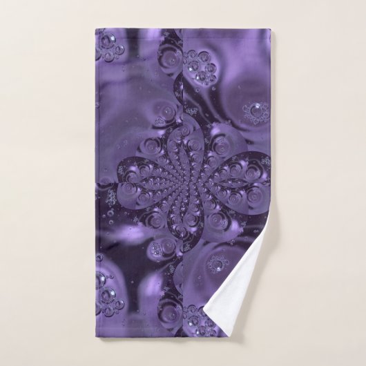 Elegant Royal Paars Liquid Sparkle Bad Handdoek (Handdoek)