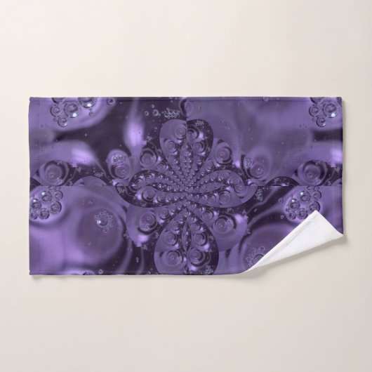 Elegant Royal Paars Liquid Sparkle Bad Handdoek (Handdoek)