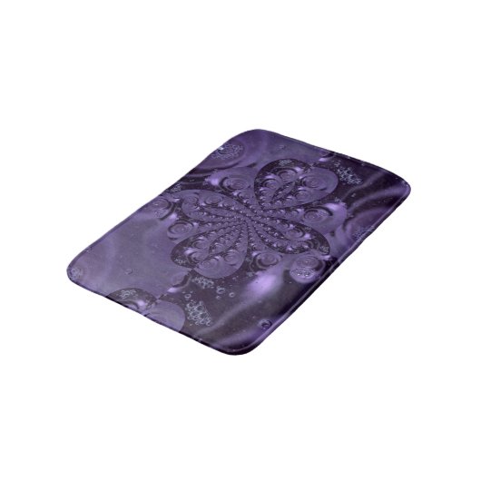 Elegant Royal Paars Liquid Sparkle Badmat (Gekanteld)