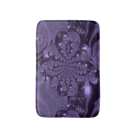 Elegant Royal Paars Liquid Sparkle Badmat (Voorkant Verticaal)