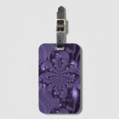 Elegant Royal Paars Liquid Sparkle Bagagelabel (Voorkant (verticaal))