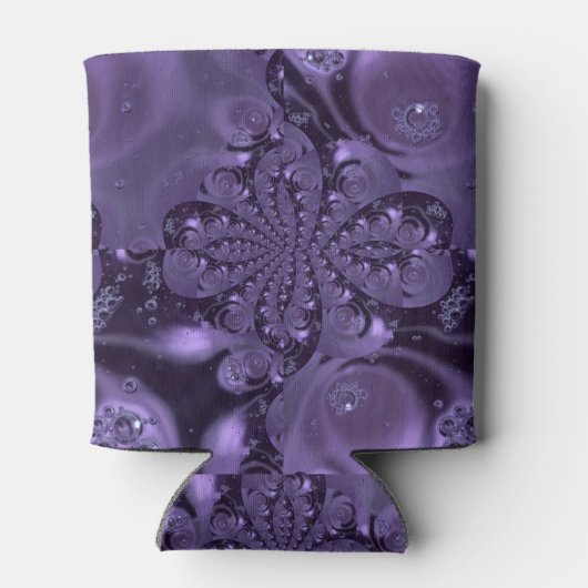 Elegant Royal Paars Liquid Sparkle Blikjeskoeler (Achterkant)