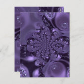 Elegant Royal Paars Liquid Sparkle Briefkaart (Voorkant / Achterkant)