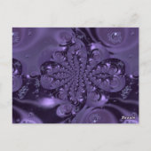 Elegant Royal Paars Liquid Sparkle Briefkaart (Achterkant)