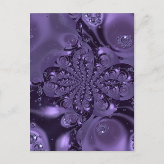 Elegant Royal Paars Liquid Sparkle Briefkaart (Voorkant)