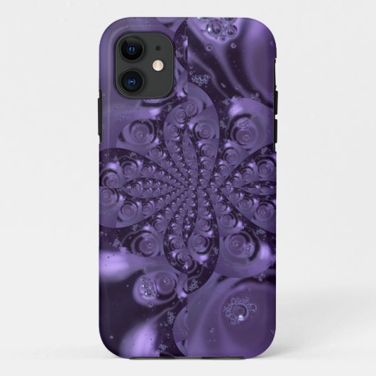 Elegant Royal Paars Liquid Sparkle Case-Mate iPhone Case (Achterkant)