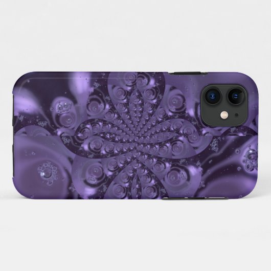 Elegant Royal Paars Liquid Sparkle Case-Mate iPhone Case (Achterkant (horizontaal))