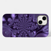 Elegant Royal Paars Liquid Sparkle Case-Mate iPhone Case (Achterkant (horizontaal))