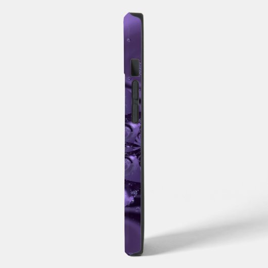 Elegant Royal Paars Liquid Sparkle Case-Mate iPhone Case (Achterkant / Links)