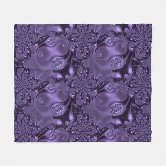 Elegant Royal Paars Liquid Sparkle Fleece Deken (Voorkant (Horizontaal))