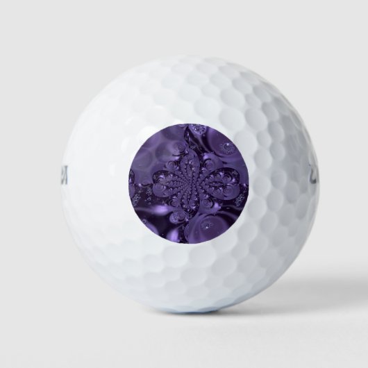 Elegant Royal Paars Liquid Sparkle Golfballen (Voorkant)