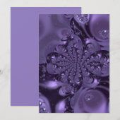 Elegant Royal Paars Liquid Sparkle Kaart (Voorkant / Achterkant)