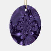 Elegant Royal Paars Liquid Sparkle Keramisch Ornament (Rechts)