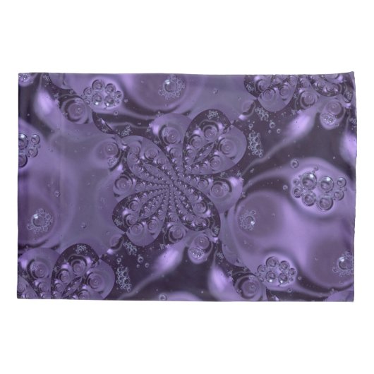 Elegant Royal Paars Liquid Sparkle Kussensloop (Achterkant)