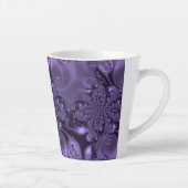 Elegant Royal Paars Liquid Sparkle Latte Mok (Rechts)