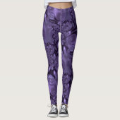 Elegant Royal Paars Liquid Sparkle Leggings (Voorkant)
