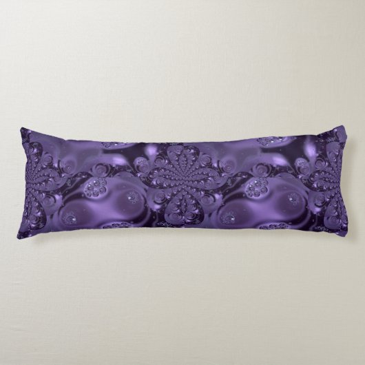 Elegant Royal Paars Liquid Sparkle Lichaamskussen (Voorkant)