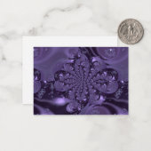 Elegant Royal Paars Liquid Sparkle Notitiekaartje (Voorkant / Achterkant in situ)